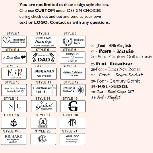 keychain personalization style