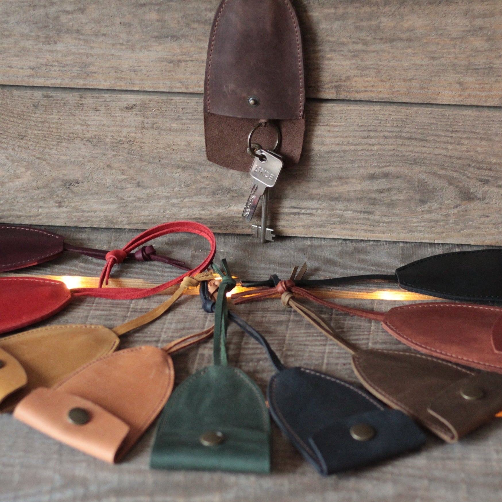 Skórzany portfel na klucze
