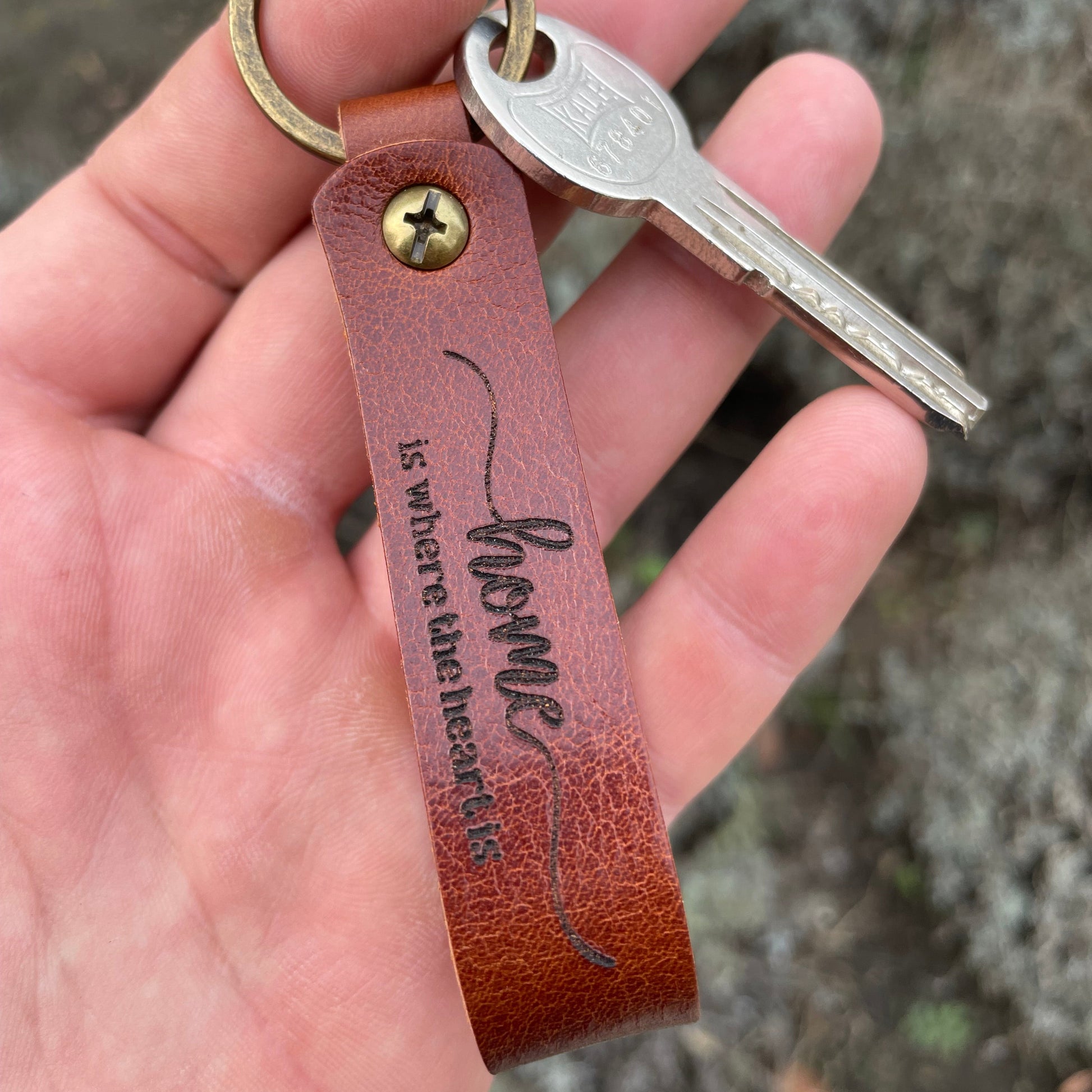 Skórzany Brelok  z Grawerem Laserowym 