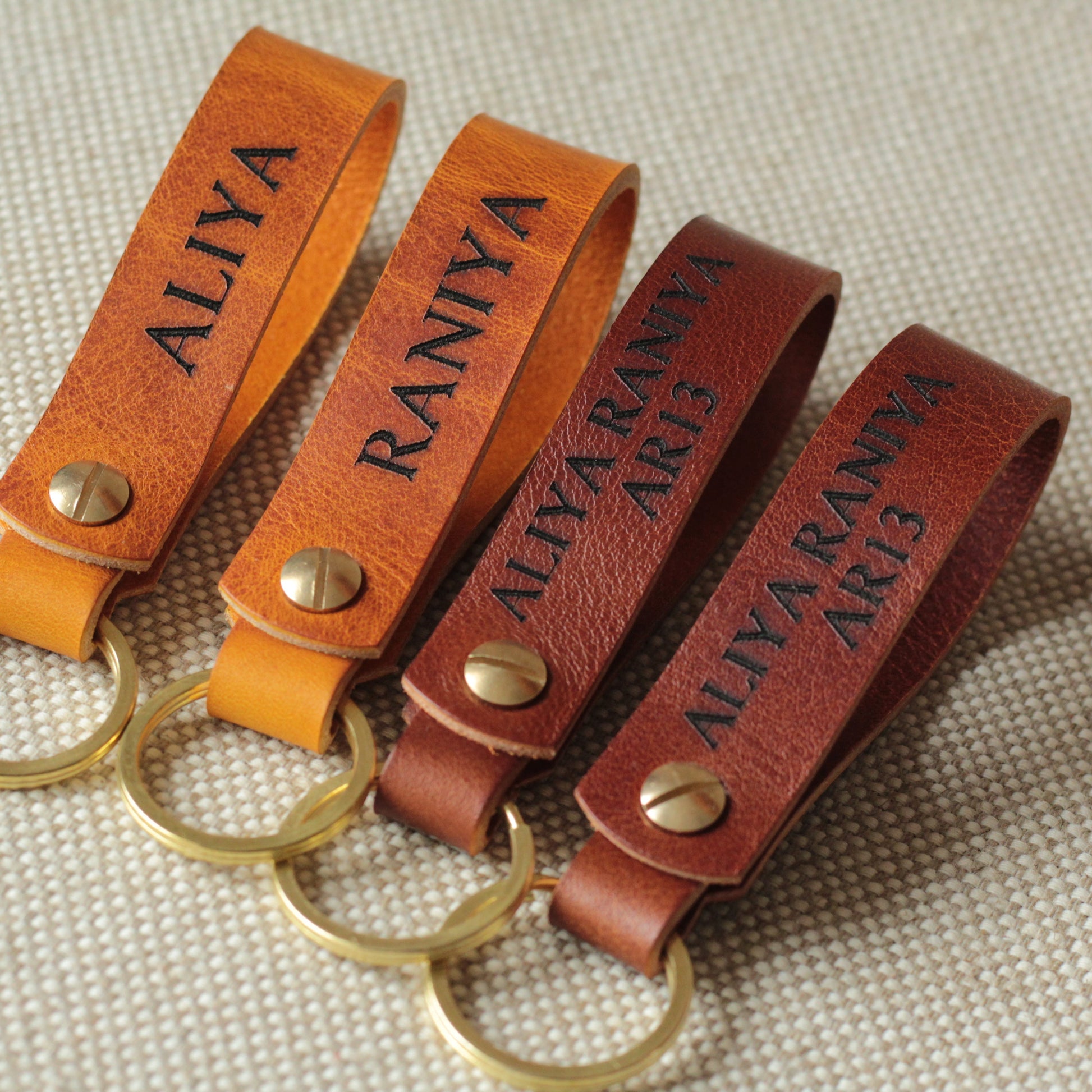 Skórzany brelok  z grawerem laserowym 