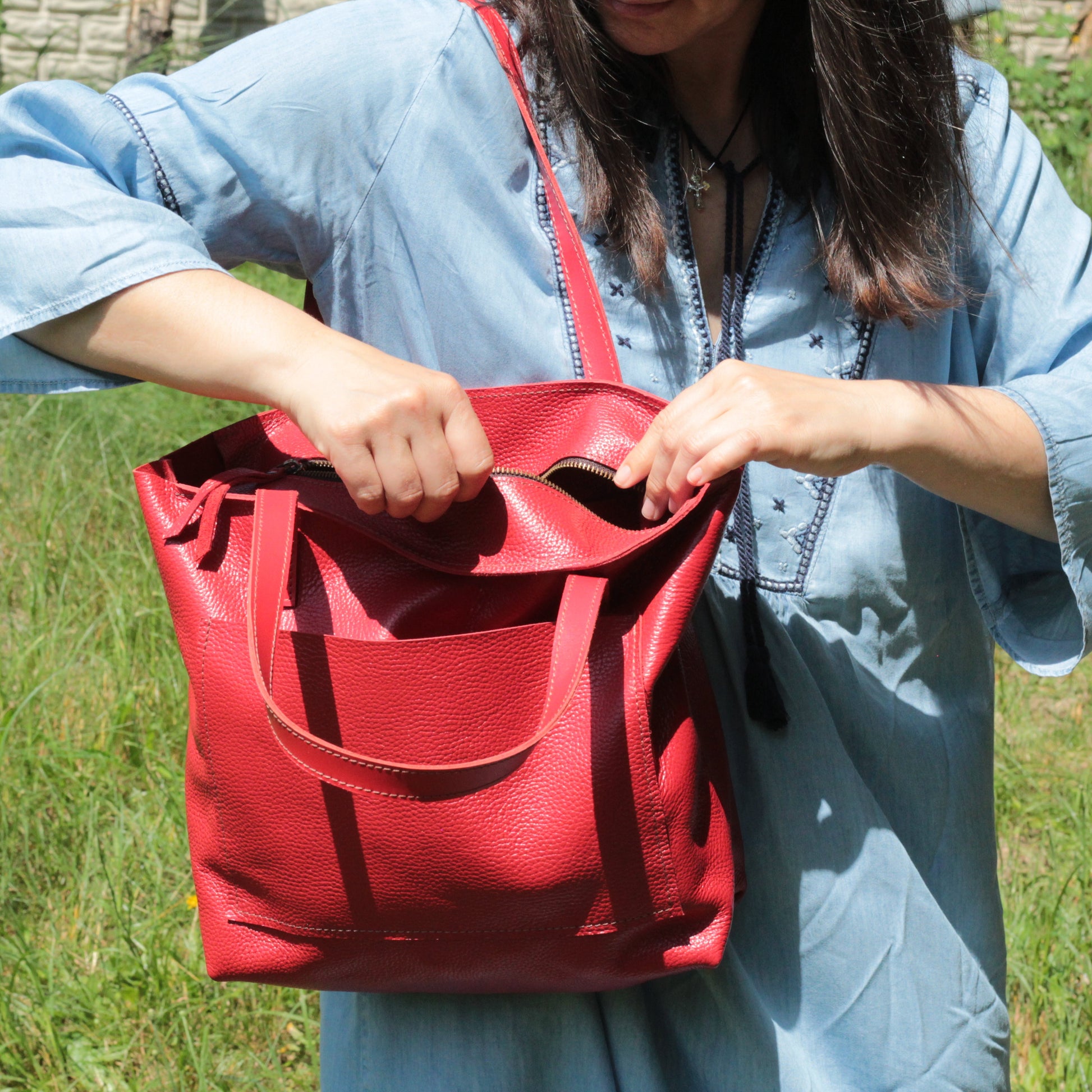 Skórzana torba na laptopa
