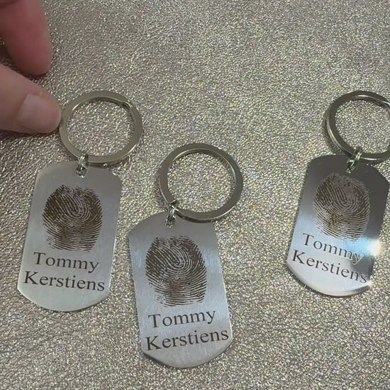 pamiątka na klucze odcisk palca
