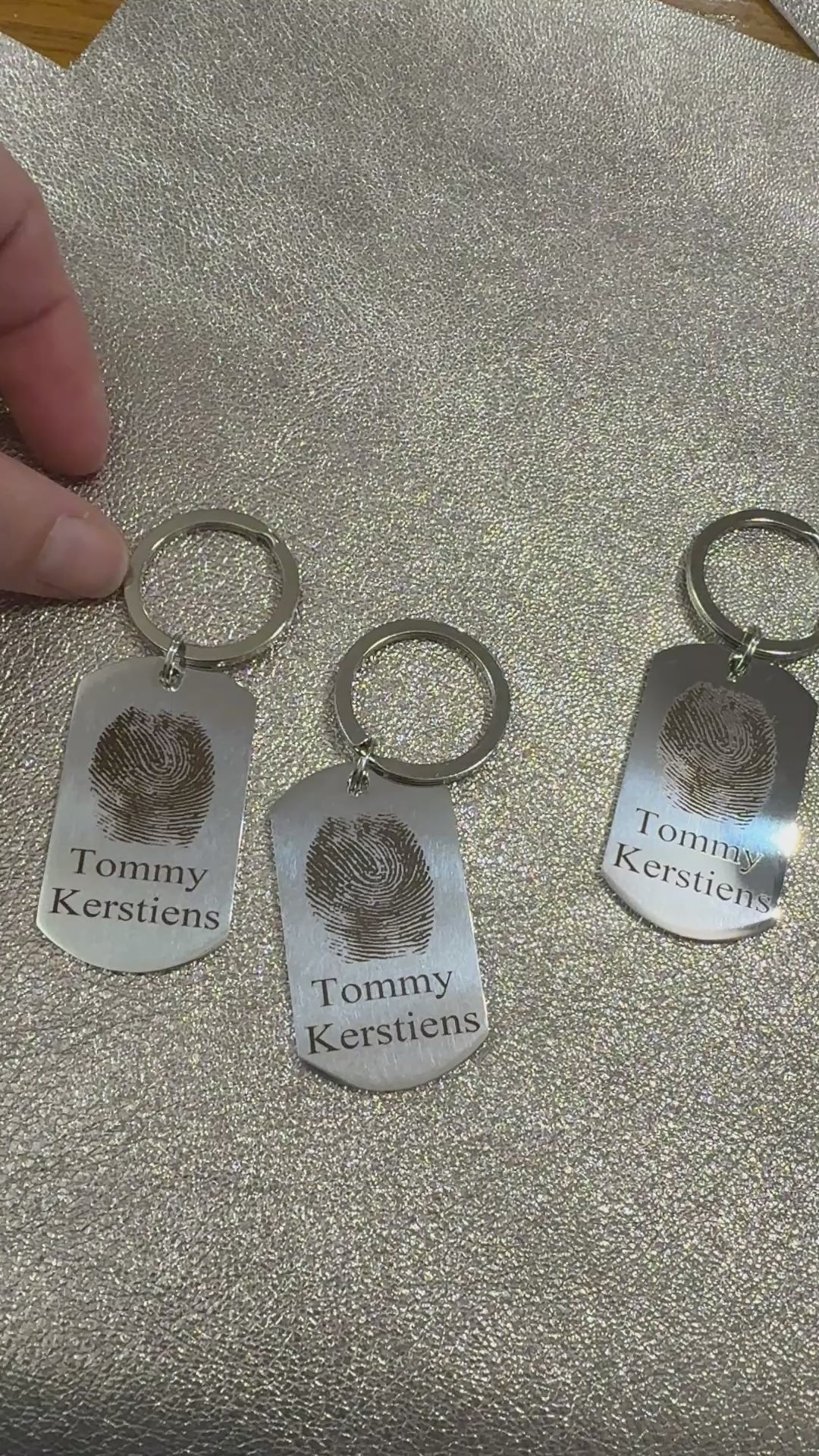 pamiątka na klucze odcisk palca
